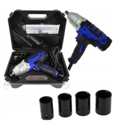 UDAROWY KLUCZ ELEKTRYCZNY 1/2" 450W 720NM + 4 NASADKI 17-22mm CrV