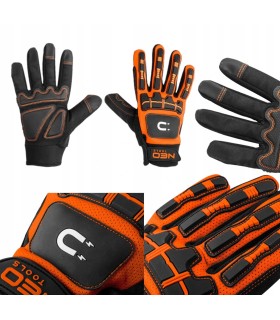 RĘKAWICE ROBOCZE OCHRONNE Z MAGNESEM 10'' NEO POWŁOKA GUMOWA NA PALCACH