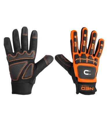 RĘKAWICE ROBOCZE OCHRONNE Z MAGNESEM 10'' NEO POWŁOKA GUMOWA NA PALCACH