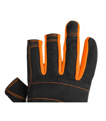 RĘKAWICE ROBOCZE OCHRONNE Z MAGNESEM 10" BEZ PALCÓW NEO PRECYZYJNY CHWYT