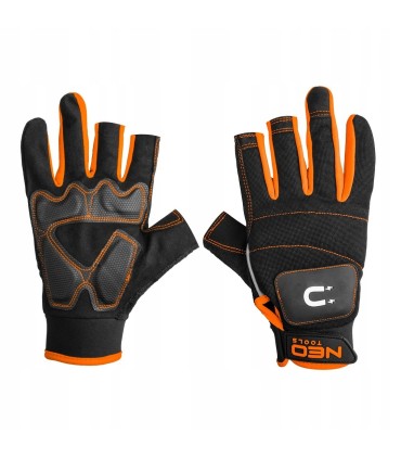 RĘKAWICE ROBOCZE OCHRONNE Z MAGNESEM 10" BEZ PALCÓW NEO PRECYZYJNY CHWYT