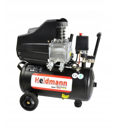 KOMPRESOR OLEJOWY SPRĘŻARKA 24L OLEJ PISTOLET WĄŻ 8 BAR CHŁODZONY OLEJEM