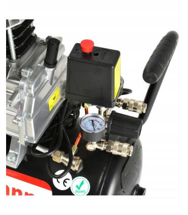 KOMPRESOR OLEJOWY SPRĘŻARKA 24L OLEJ PISTOLET WĄŻ 8 BAR CHŁODZONY OLEJEM