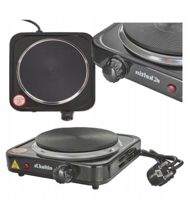 KUCHENKA GAZOWA ELEKTRYCZNA PŁYTA JEDNOPALNIKOWA 1000W KEMPING KOMPAKTOWA