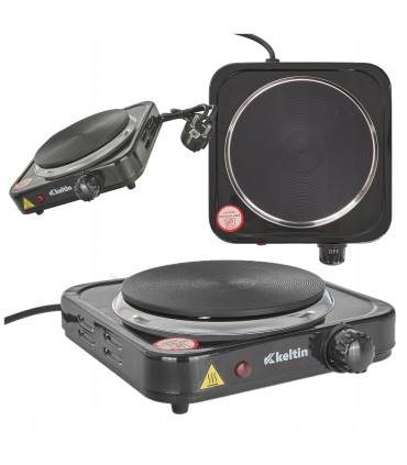 KUCHENKA GAZOWA ELEKTRYCZNA PŁYTA JEDNOPALNIKOWA 1000W KEMPING KOMPAKTOWA