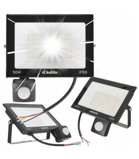 NAŚWIETLACZ LED 50W CZUJNIK RUCHU BARWA BIAŁA LAMPA 2700K ENERGOOSZCZĘDNY