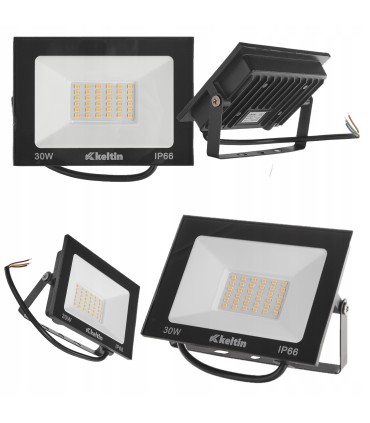 NAŚWIETLACZ LED 30W SMD CZARNY BARWA BIAŁA LAMPA 6500K ENERGOOSZCZĘDNY