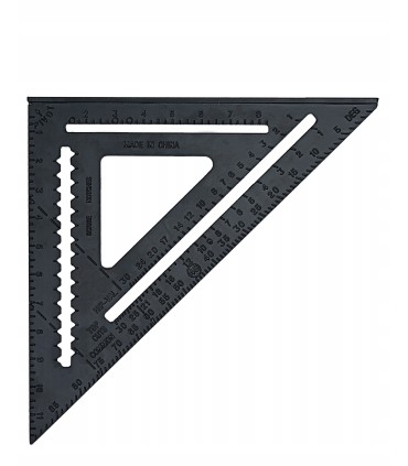 KĄTOWNIK STOLARSKI ALUMINIOWY 305MM PRZYMIAR TABELA PRZELICZENIOWA KROKWI