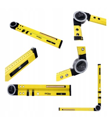 POZIOMICA-KĄTOMIERZ NASTAWNY 3W1 0° do 270° FUNKCJA CYRKLA 50CM KOMPAKTOWA