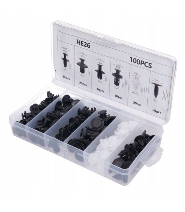 SPINKI MOCUJĄCE DO TAPICERKI KLIPSY 100 EL WYGODNE PORĘCZNE PUDEŁKO