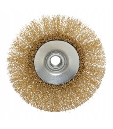 SZCZOTKA OBROTOWA BOCZNA MOSIĘŻNA MOSIĄDZ 115MM DRUCIANA