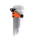 KLUCZE IMBUSOWE TORX T10-50 9EL IMBUSY TYP L Z OTWOREM STAL CRV ORGANIZER