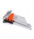 KLUCZE IMBUSOWE TORX T10-50 9EL IMBUSY TYP L Z OTWOREM STAL CRV ORGANIZER