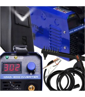SPAWARKA INWERTOROWA MMA 300A WYŚWIETLACZ LCD PWM IGBT + MŁOTEK ZE SZCZOTKĄ