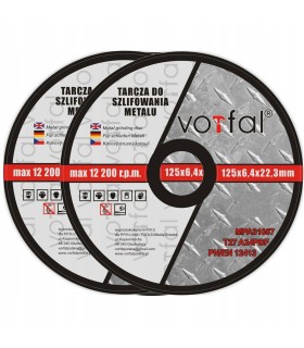 Tarcza Do Szlifowania Metalu Stali 125x6 mm Ziarna Ścierne z Tlenku Glinu