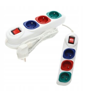 PRZEDŁUŻACZ LISTWA 3 GNIAZDA UZIEMIENIE 1.5M MIEDZIANA INSTALACJA RTV AGD