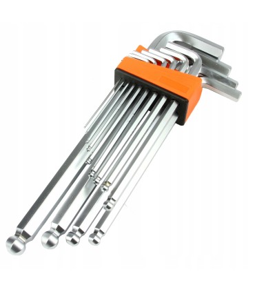 KLUCZE IMBUSOWE IMBUSY DŁUGIE 2-19mm KLUCZ Z KULKĄ 13 SZT KOMPLET