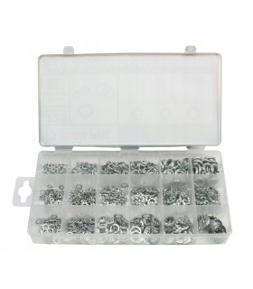 PODKŁADKI ZABEZPIECZAJĄCE ZESTAW 720 SZTUK STAL OCYNKOWANA WYGODNE PUDEŁKO