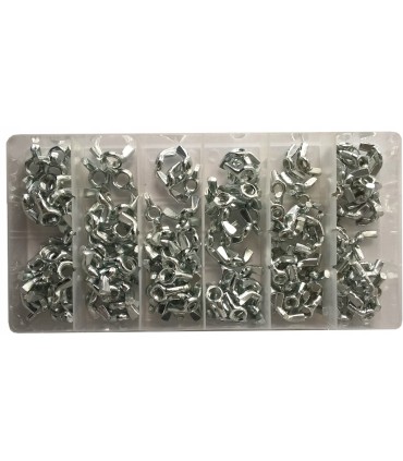 ZESTAW NAKRĘTEK NAKRĘTKI MOTYLKOWE SKRZYDEŁKOWE 150 EL M5-M8 0,8mm - 1mm