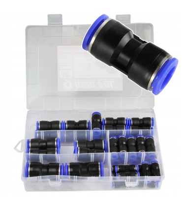 ZESTAW SZYBKOZŁĄCZEK PNEUMATYCZNYCH GWINTOWANYCH 4-16mm 40szt