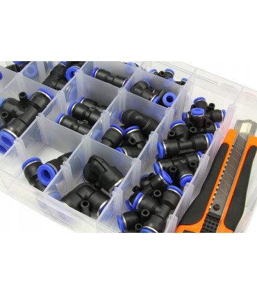 ZESTAW SZYBKOZŁĄCZEK PNEUMATYCZNYCH GWINTOWANYCH 4-12mm 52szt
