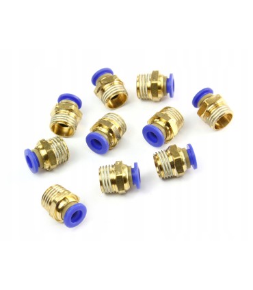 ZESTAW SZYBKOZŁĄCZEK PNEUMATYCZNYCH GWINTOWANYCH 1/4" 8MM 10SZT