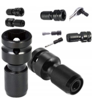 ADAPTER UDAROWY BIT KLUCZY PNEUMATYCZNYCH 1/2" - 1/4" SOLIDNA STAL STOPOWA