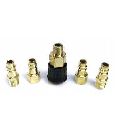 ZŁĄCZKI CIŚNIENIOWE ROZMIAR 1/4" ZESTAW 5 SZTUK MOSIĘŻNE WYSOKA JAKOŚC