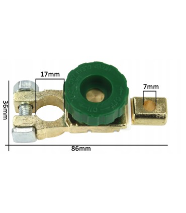 WYŁĄCZNIK MASY AKUMULATORA HEBEL RYGIEL KLEMA 500A 12/24V BIEGUN UJEMNY