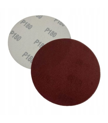 PAPIER ŚCIERNY BEZ DZIUR Z RZEPEM NA DYSK 125/180 10 SZT KOMPLET