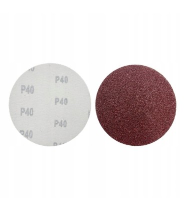 PAPIER ŚCIERNY BEZ DZIUR Z RZEPEM NA DYSK 125/40 10 SZT KOMPLET