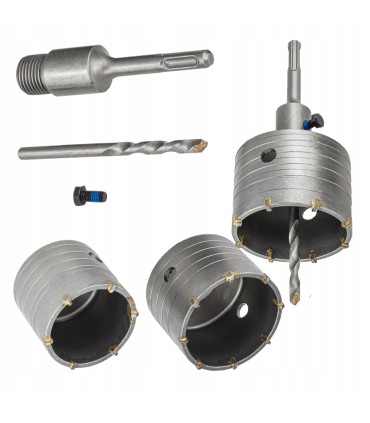 FREZY DO BETONU MURU SDS PLUS OTWORNICE 65MM + 80MM ZESTAW WYSOKA JAKOŚĆ