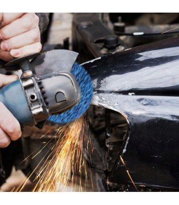 TARCZA ŚCIERNA WŁOS MURZYNA WŁÓKNINA NIEBIESKA 125 DO USUWANIA RDZY