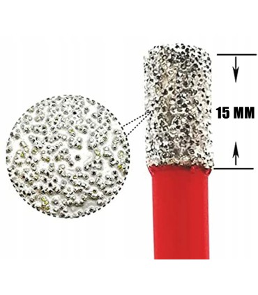 OTWORNICA 10 MM KORONKA DIAMENTOWA DO GLAZURY GWINT M14 DO SZLIFIEREK