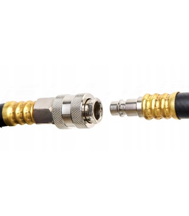 WĄŻ PNEUMATYCZNY ZAKUWANY 6X13X15M PRZEWÓD ZAKUTY Z SZYBKOZŁĄCZKAMI 20 BAR