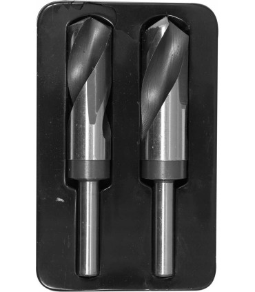 WIERTŁA DO METALU WIERTŁO HSS 2 ELEMENTY 26-28 MM KOMPLET UCHWYT 1/2"