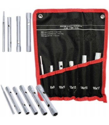 KLUCZE DO ŚWIEC ZAPŁONOWYCH RUROWE 8-17MM 6 SZTUK STAL NARZĘDZIOWA