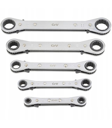 KLUCZE OCZKOWE GRZECHOTKA ZESTAW KLUCZY 6-22MM 5EL STAL CHROMOWO-WANADOWA