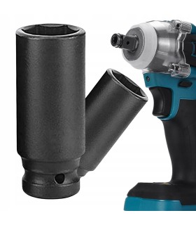 Nasadka Udarowa Długa Sześciokątna 1/2" 9mm Trwała Stal Chromowo-Wanadowa