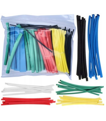 RURKI TERMOKURCZLIWE 100 SZT ZESTAW RUREK KOLOROWE SZEŚĆ KOLORÓW HST-100C