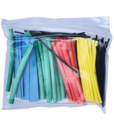 RURKI TERMOKURCZLIWE 100 SZT ZESTAW RUREK KOLOROWE SZEŚĆ KOLORÓW HST-100C