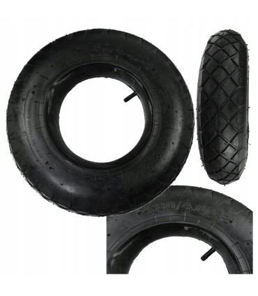 OPONA Z DĘTKĄ 4.00-8/4PR DO TACZKI WÓZKA KOŁO DO 120KG 4 PŁÓCIENNA 400MM