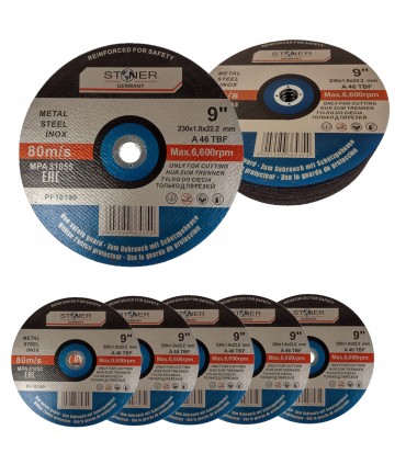 TARCZE DO METALU PROFI 230MMx1.8MM TARCZA 6000 OBR/MIN 5 SZTUK NIEZAWODNE