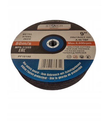 TARCZE DO METALU PROFI 230MMx1.8MM TARCZA 6000 OBR/MIN 5 SZTUK NIEZAWODNE