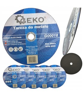 TARCZE DO METALU 230x2,5mm TNĄCE WZMACNIANE DO BLACH RUR PROFILI 5 SZTUK