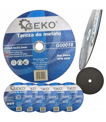 TARCZE DO METALU 230x2,5mm TNĄCE WZMACNIANE DO BLACH RUR PROFILI 5 SZTUK