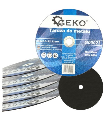 TARCZE DO METALU 230x2,0mm 5 SZTUK TNĄCE WZMACNIANE DO BLACH RUR PROFILI