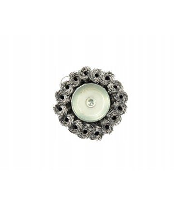 SZCZOTKA DRUCIANA CZOŁOWA PLECIONA 75MM 3" Z TRZPIENIEM STALOWA 4,5K RPM