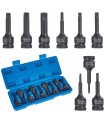 ZESTAW KLUCZY UDAROWYCH TORX T20-T70 9SZT WALIZKA CRMO KOMPLET TORXY