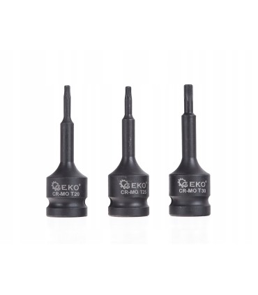 ZESTAW KLUCZY UDAROWYCH TORX T20-T70 9SZT WALIZKA CRMO KOMPLET TORXY